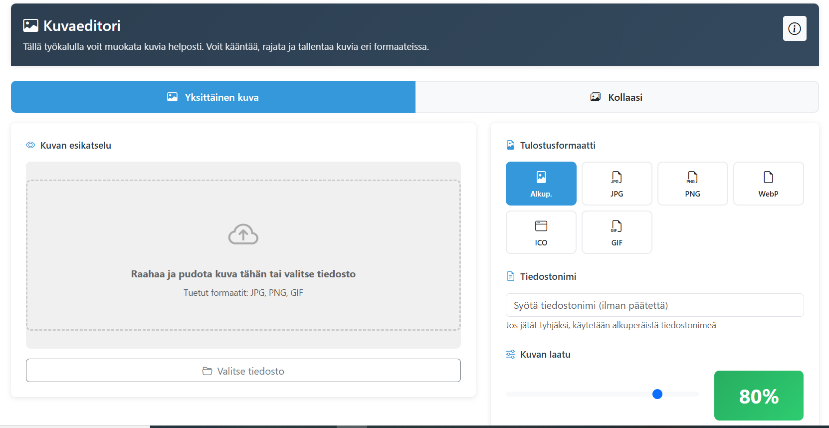 Kuvaeditori - monipuolinen työkalu kuvankäsittelyyn